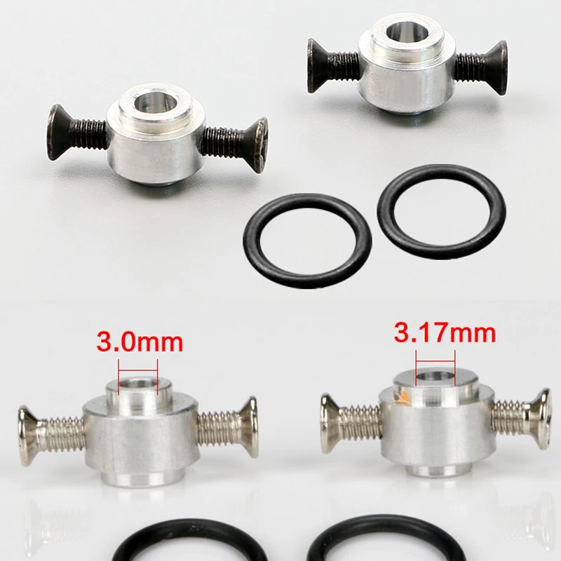 4PCS 3.0/3.17/4.0MM Airplane Propeller Protection Adapter Prop Saver with Screws Rubber O Rings Kit for RC Drone Motor