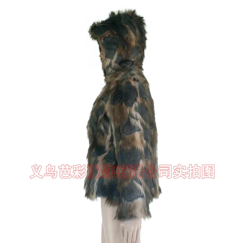 2021 Creative Personalized Fur Jacket Women's, European and American Taiwan Performance Clothing Warm Fur Jacket