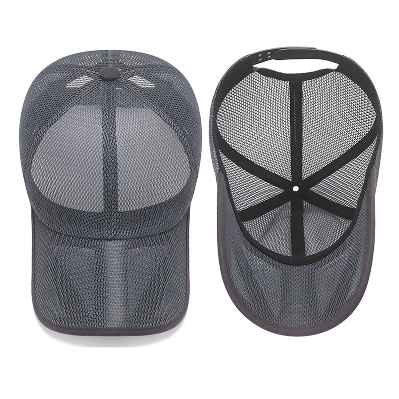 Breathable Mesh Hollow Out Sun Hat for Men Women Outdoor Sports Sun Protection Caps Adjustable Size
