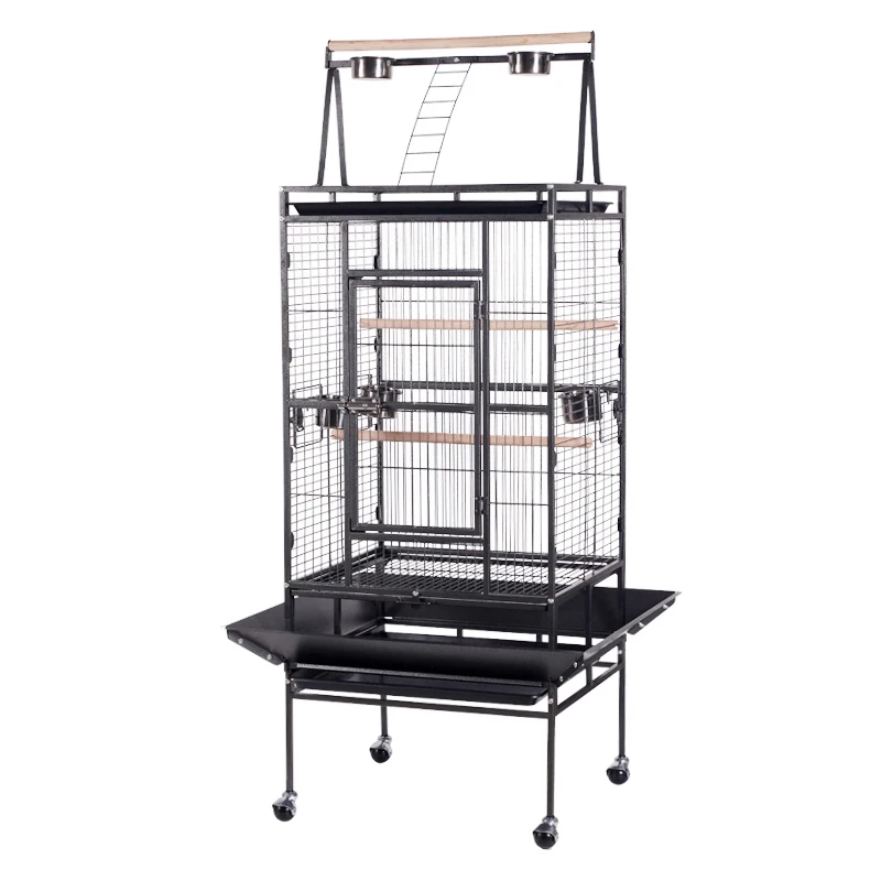 قفص العصافير الكبير قفص الببغاء قفص حديدي كبير فاخر قفص معدني للطيور آلة رمادية فاجرا الراهب قفص فينيكس أسود فيلا #6