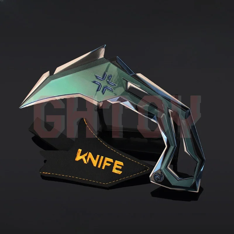 16cm/6.29in valorant periféricos de jogo luminoso vct garra faca arma metal modelo tático comando faca desktop ornamento menino brinquedo