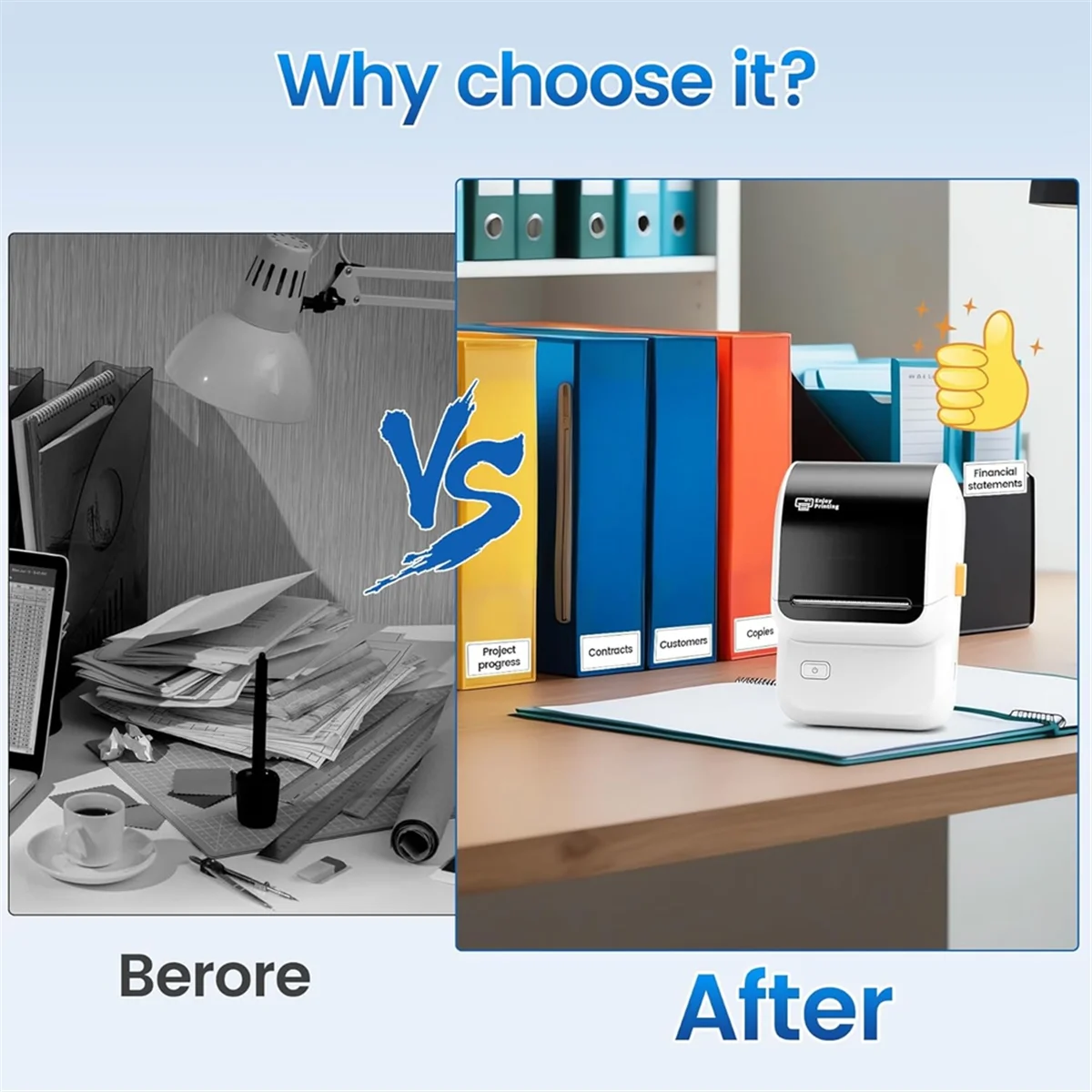 

AA98 Label Maker,Bluetooth Label Maker Compatible with Mobile Phones and Computers,Inkless Portable Label Maker for Address B