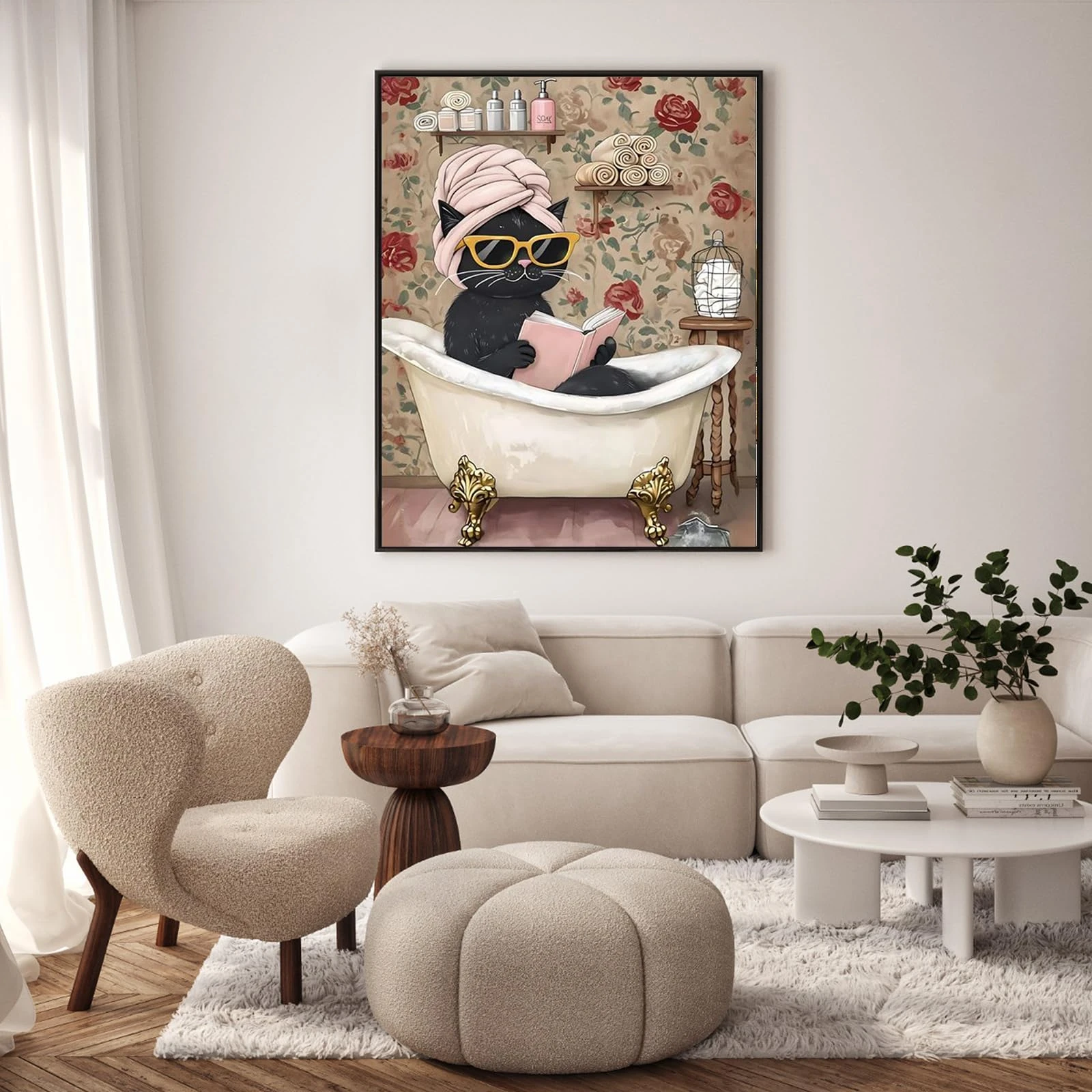 

Abstract Cat Bathing 500/1000/1200/2000 PCS Jigsaw Puzzles Family Activity Games DIY Puzzle for Room Home Decor Gift Frameless