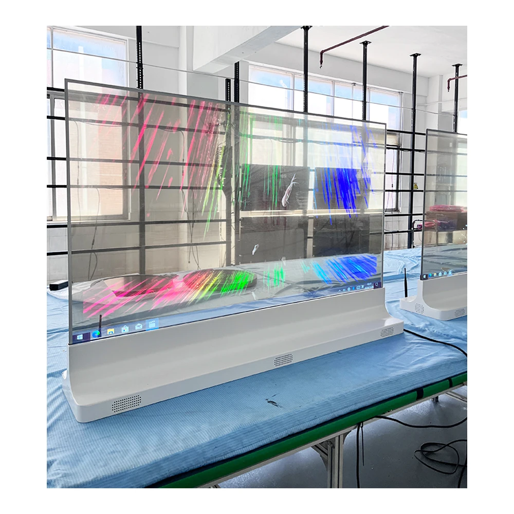 55 inch transparant OLED touchscreen voor gebruik in liften en winkels, met eenvoudige installatie en 1 jaar garantie