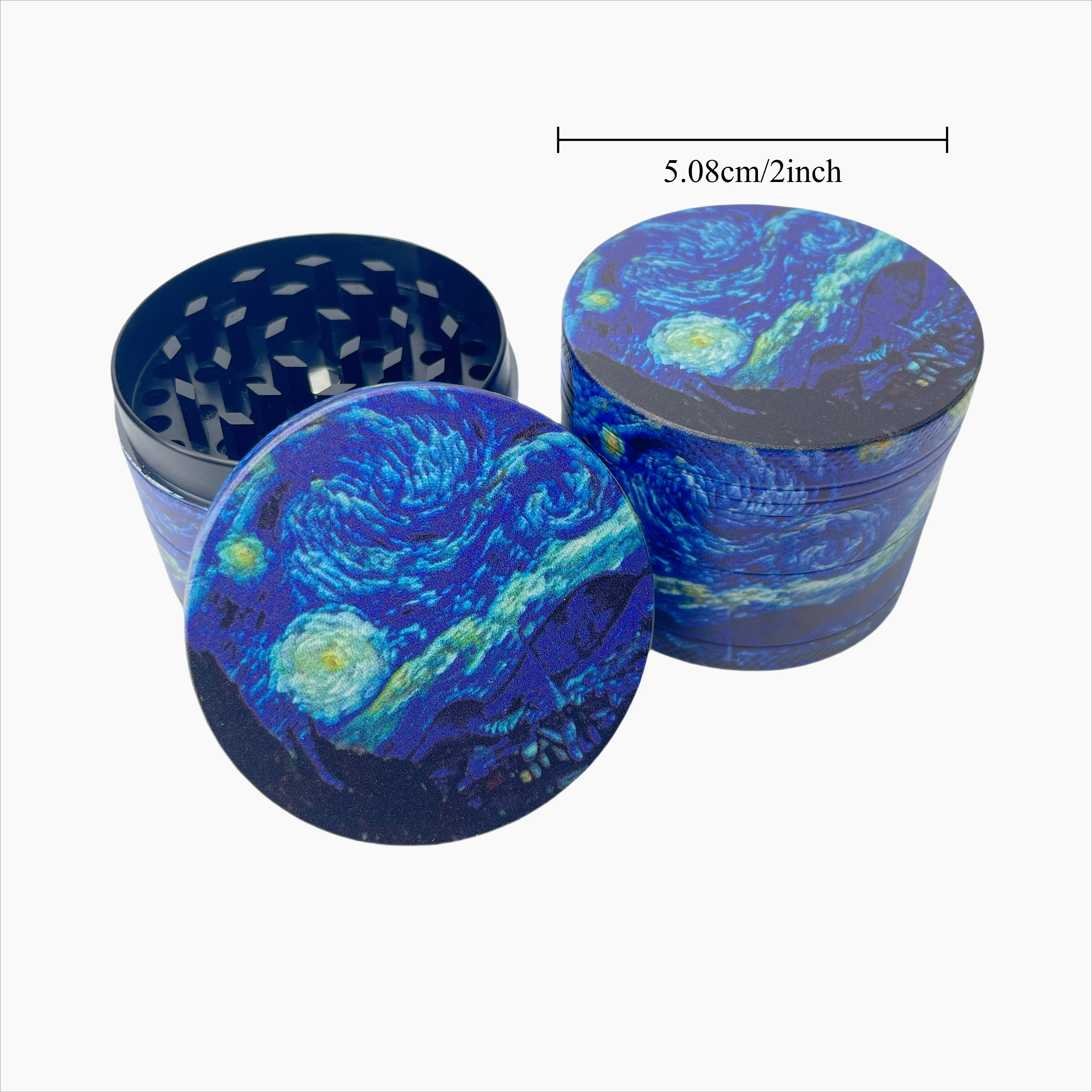 50mm/2inch Moon River Metal Tobacco Herb Grinder