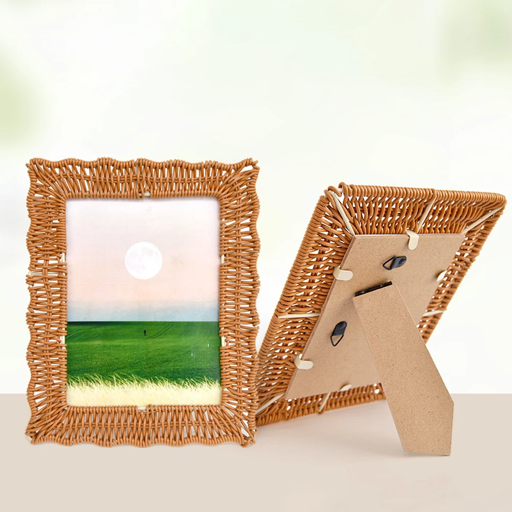 

Farmhouse Decor Handcrafted Photo Frames Organic Textures Rustic Charm Dual Display Home Aesthetic Photo Display