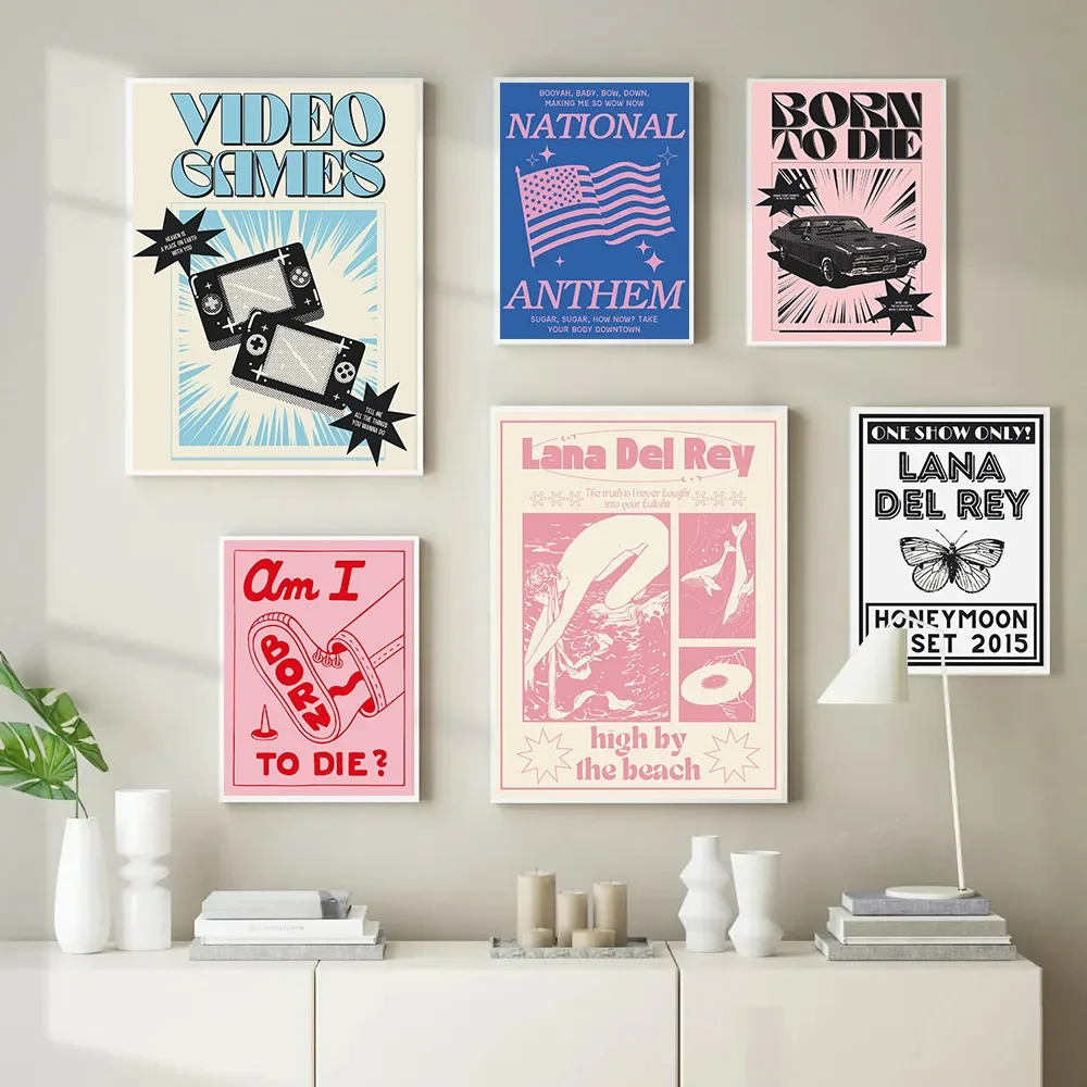 Lana Del Rey Born To Die Music Album Lyrics Canvas Poster  Trendy Wall Art for Home  Dorm Decor Perfect Gift