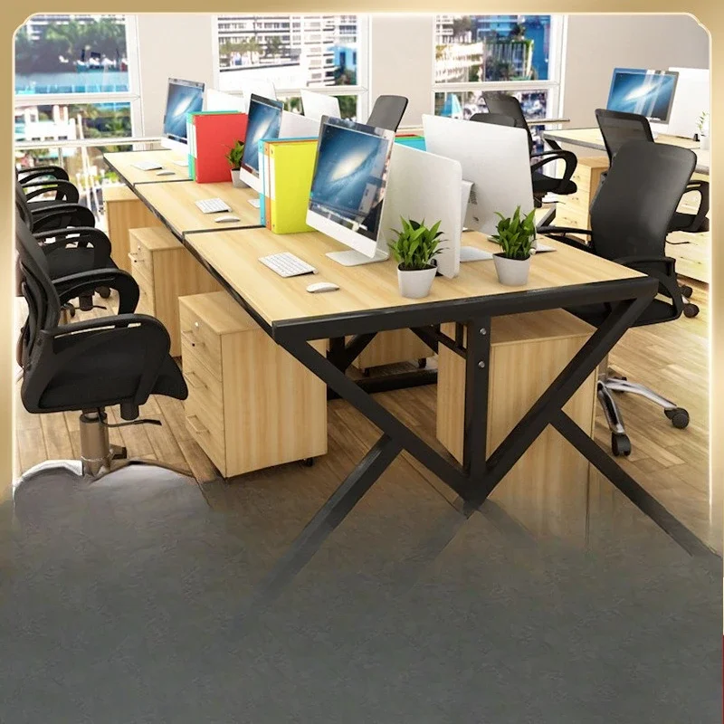 

Staff desk, four person staff computer desk, conference table