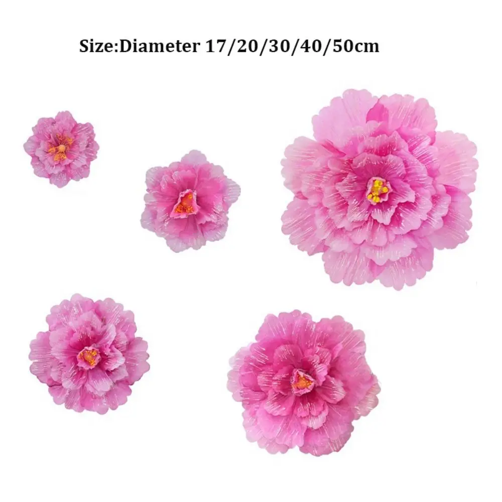 17/20/30/40/50 см реквизит для танцев с цветком пиона, красочная креативная производительность, ручная цветочная ткань, танцевальное представление для детского сада