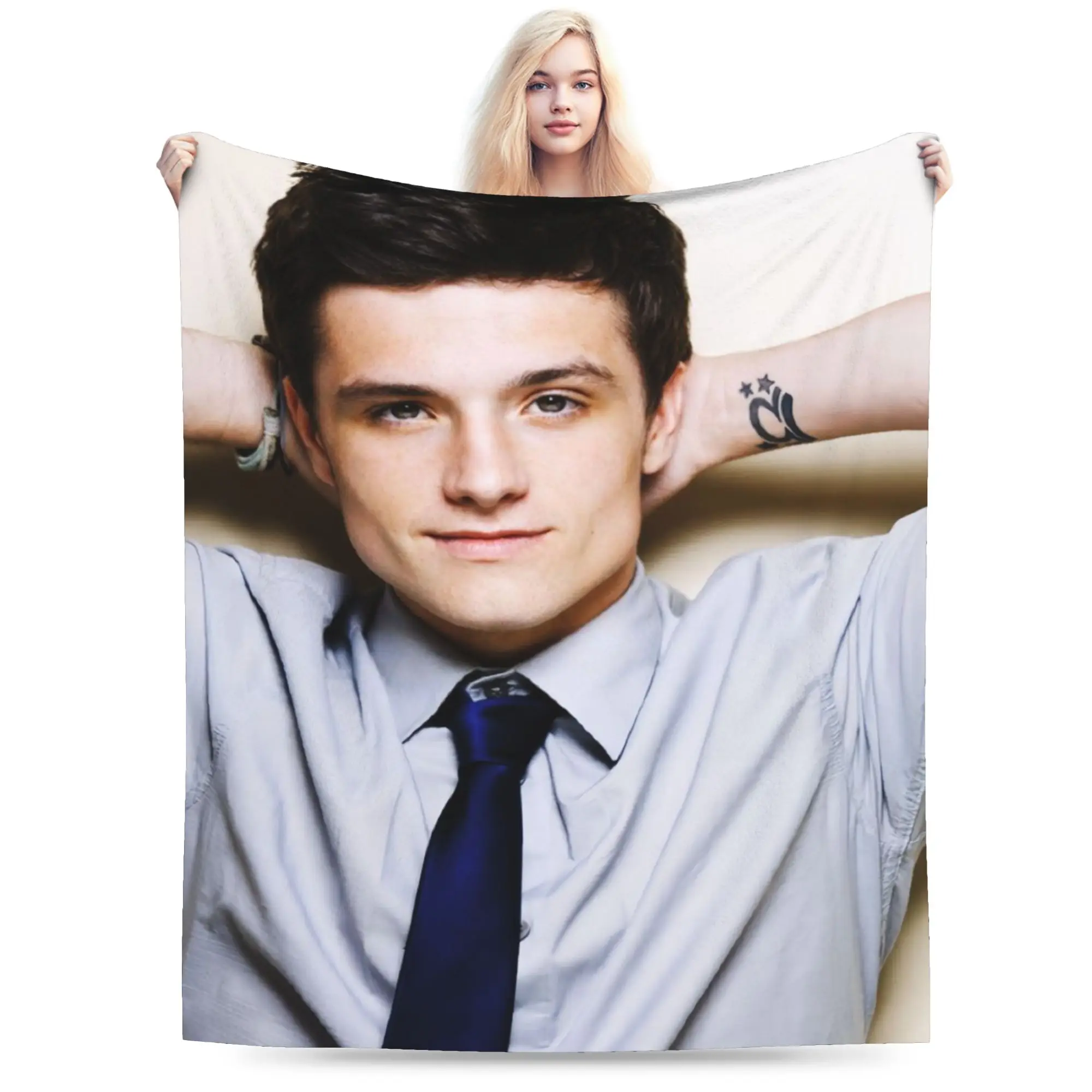Josh Hutcherson Stuff Blanket Lightweight Thin Flannel  Throw Blankets Relax Rug Piece