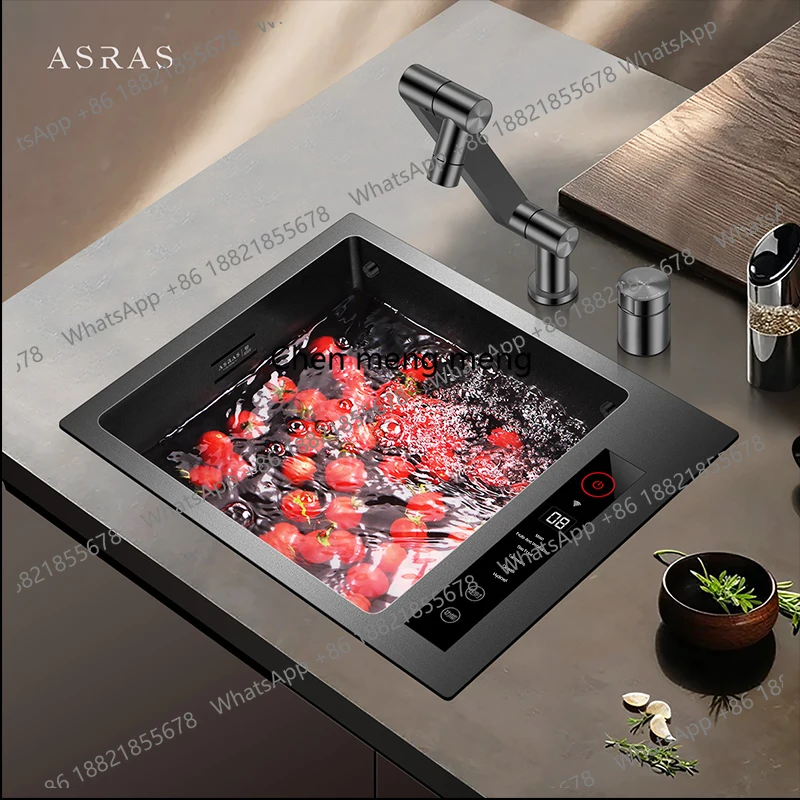 New Nano Hidden Smart Purifying Island Kitchen Sink Single Bowl Fruit And Vegetable Washing Smart Purifying Sinks