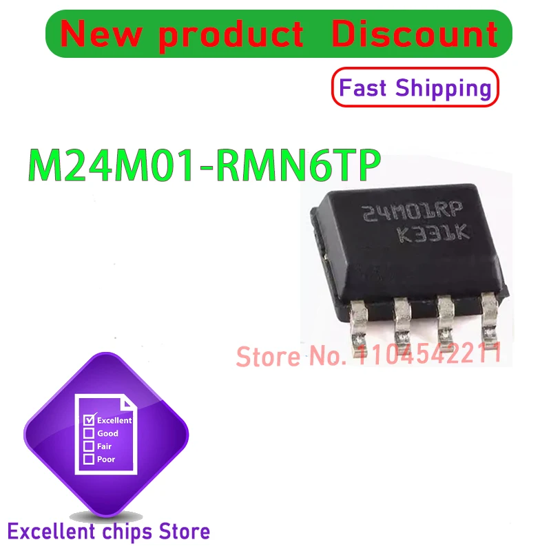 1~1000pcs/lot New Original M24M01-RMN6TP M24M01 24M01RP 24M01 In Stock