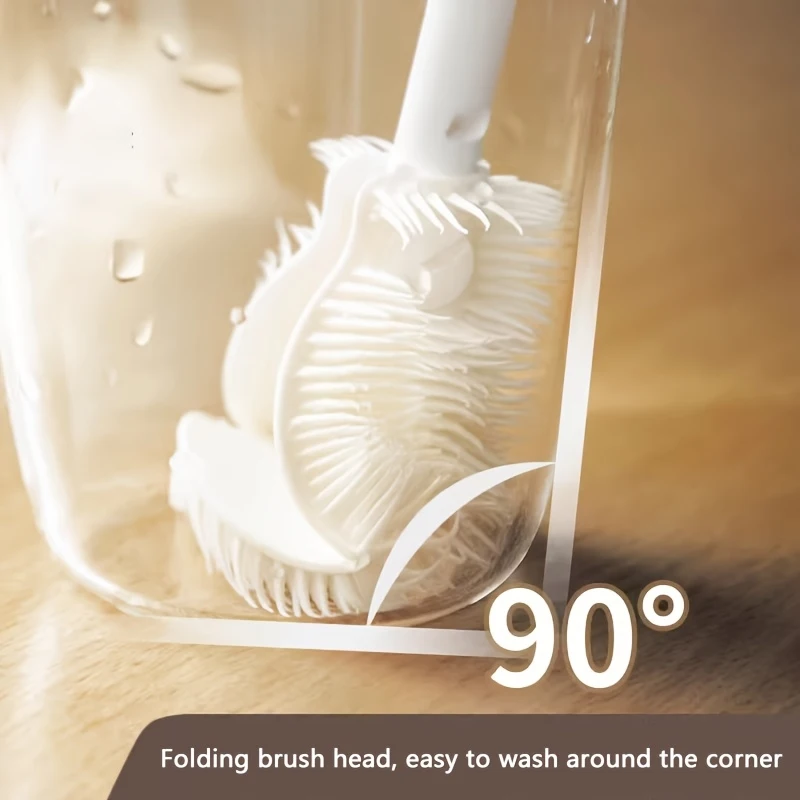 1pc, Long-handled Cup Cleaning Brush, Detachable Small Brush for Cleaning Water Cups and Blenders 90° Gap Brush for Cleaning Gla
