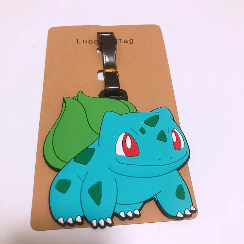 Miniso Pokémon-etiqueta de equipaje de Gel de sílice, soporte de identificación para maleta, etiqueta de embarque portátil