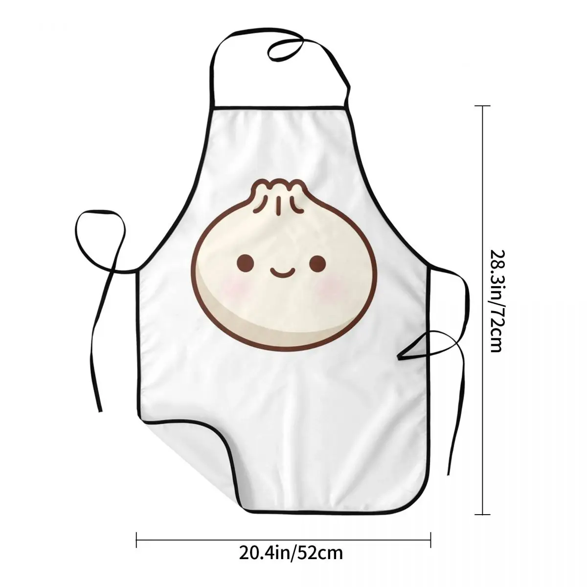 Cute Dumpling Aprons Chef Cooking Tablier Sleeveless Bib Kitchen Cleaning Pinafore for Women Men Gardening