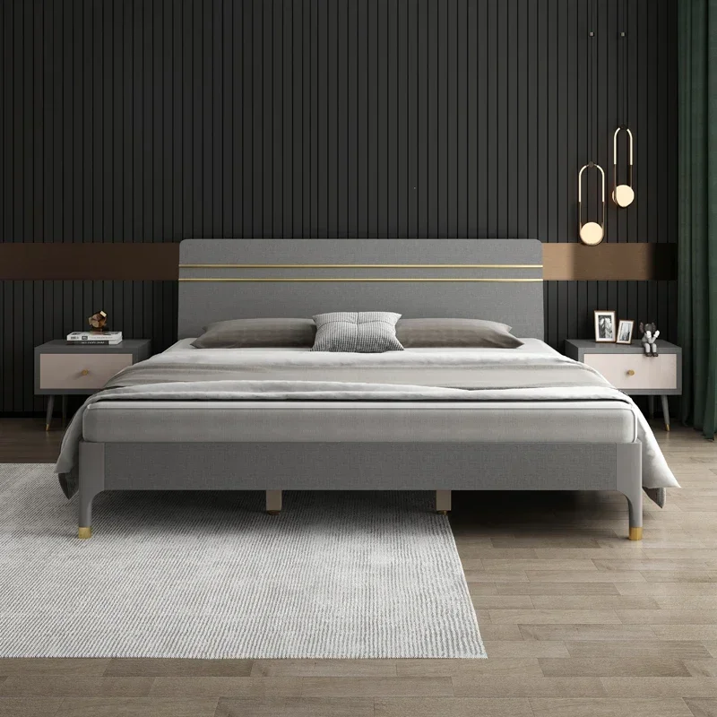 

Furniture Home bedroom girls' hot sale beauty simple style wholesale price 2 drawers wooden king size modern storage bed design