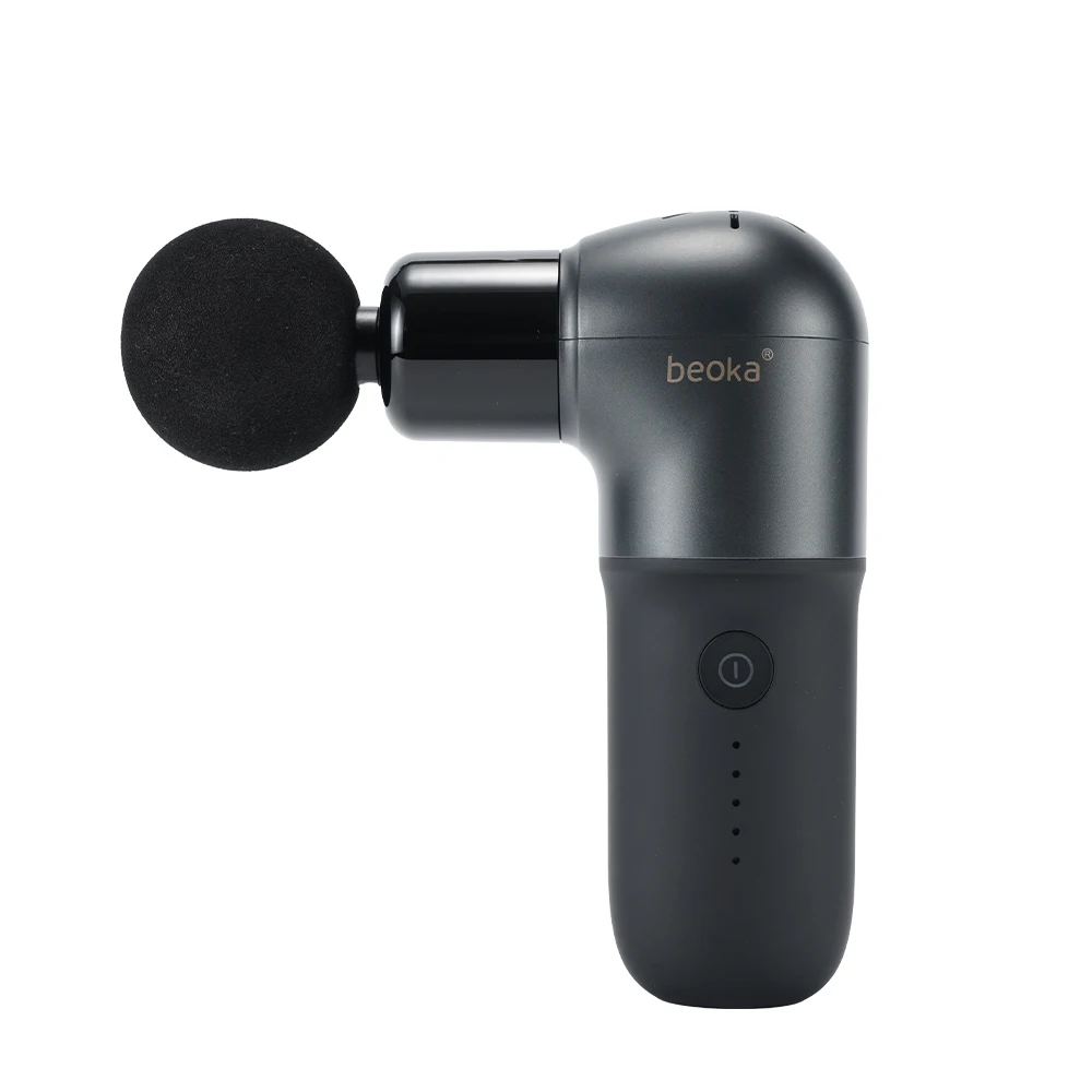 Beoka mini muscle best budget electric professional deep tissue machine body portable facial massager handle 4 heads massage gun