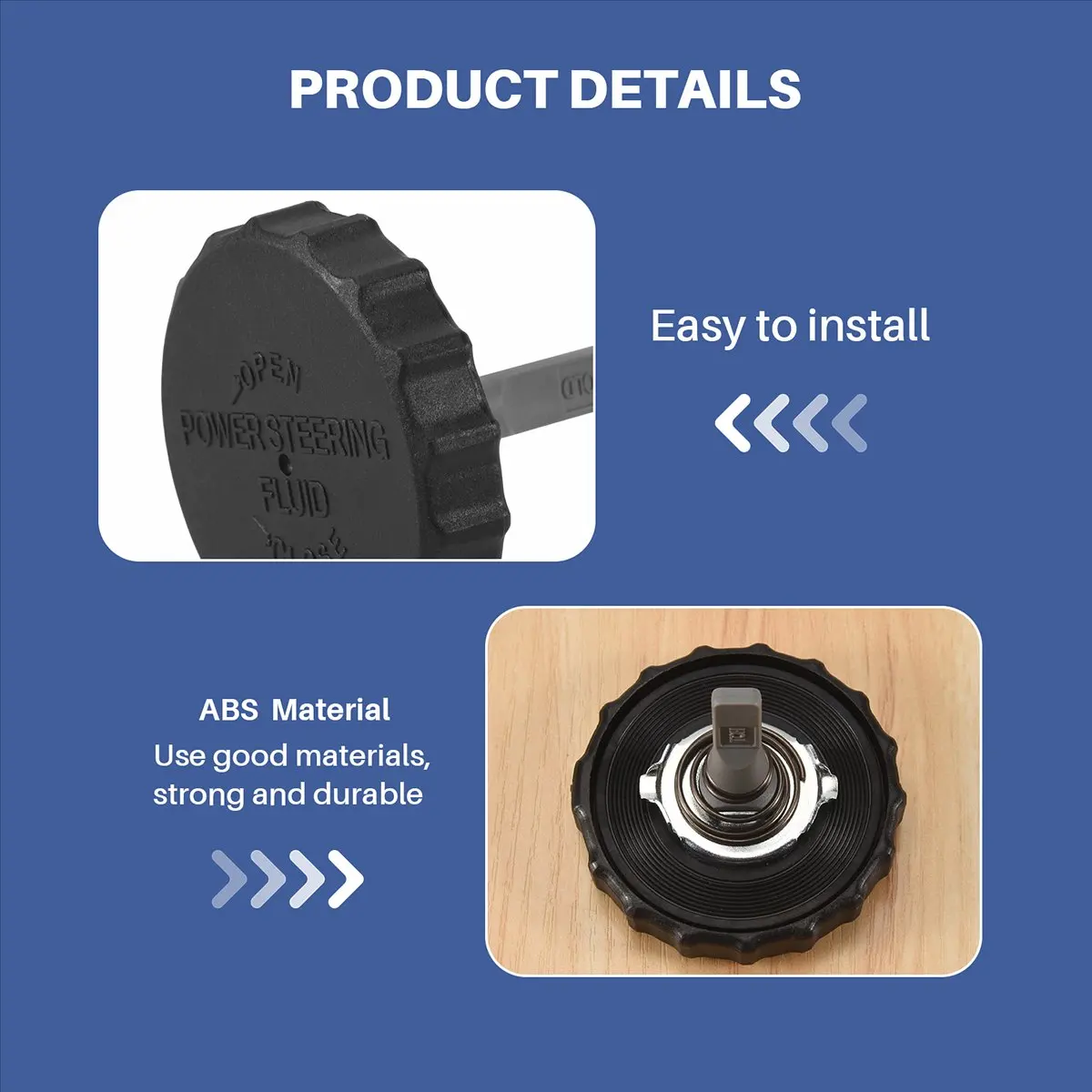 #95F Power Steering Reservoir Cap,Power Steering Reserve Tank Cap for Toyota Land Cruiser HZJ YARIS (black)