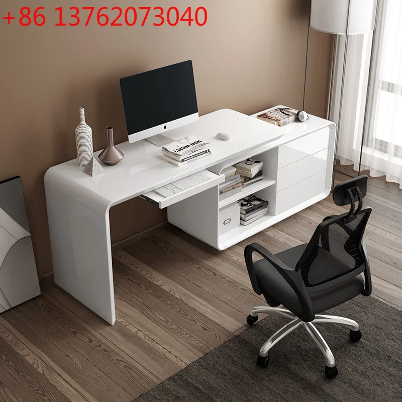 Household computer desk Office furniture Simple desktop rotating corner White painted desk