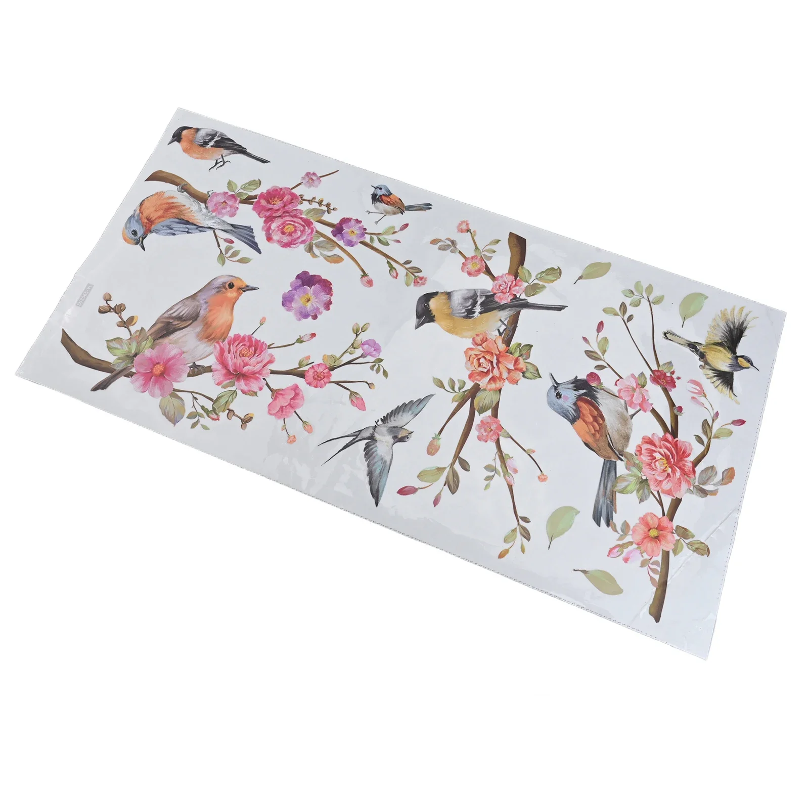 Decoration Manual Measurement Data Double Sided Printing Bird Flower Completely Flat Monitor Brightness Glass Stickers