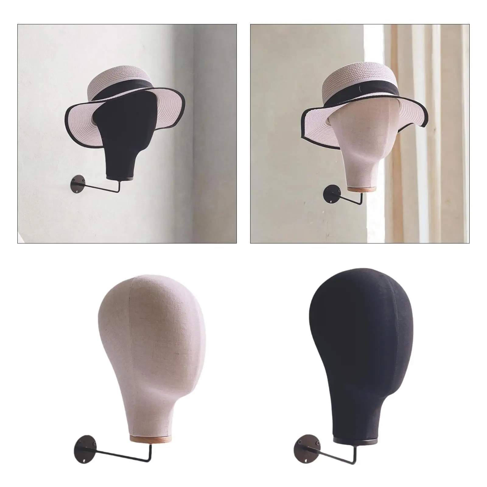 Mannequin Head Model Wig Display Mannequin Head Creative Hats Holder Display for Beginner Shop Props Shopping Mall Barbershop