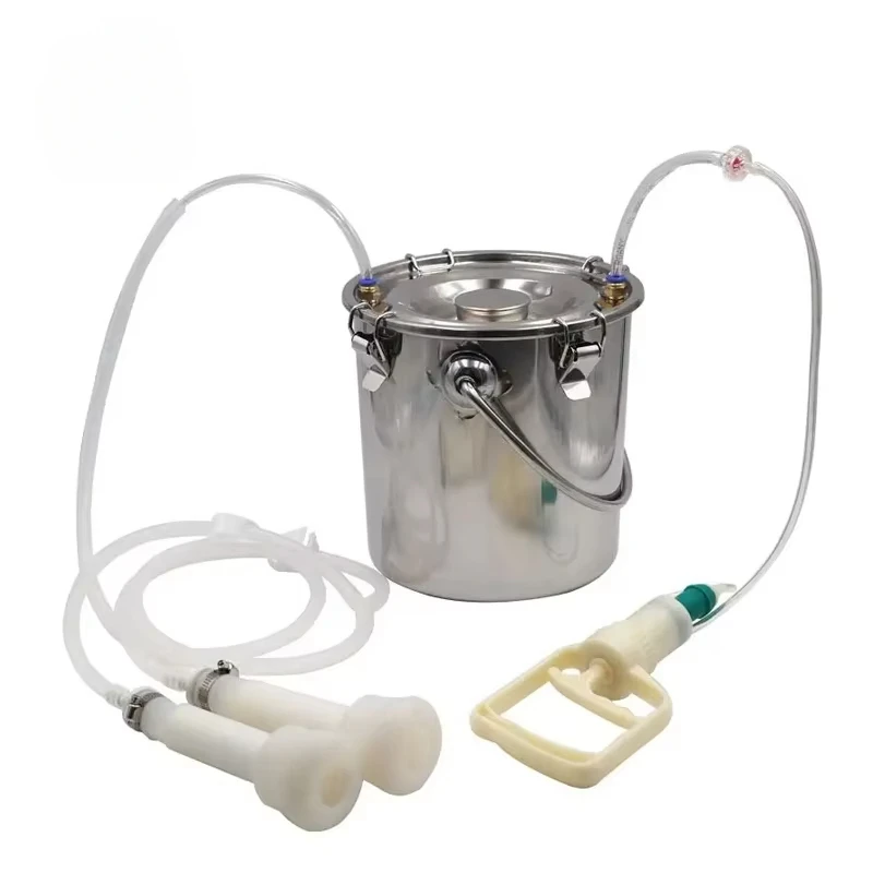 

5L Stainless Steel Drum Manual Milking Machine For Sheep Goat Milking Machines