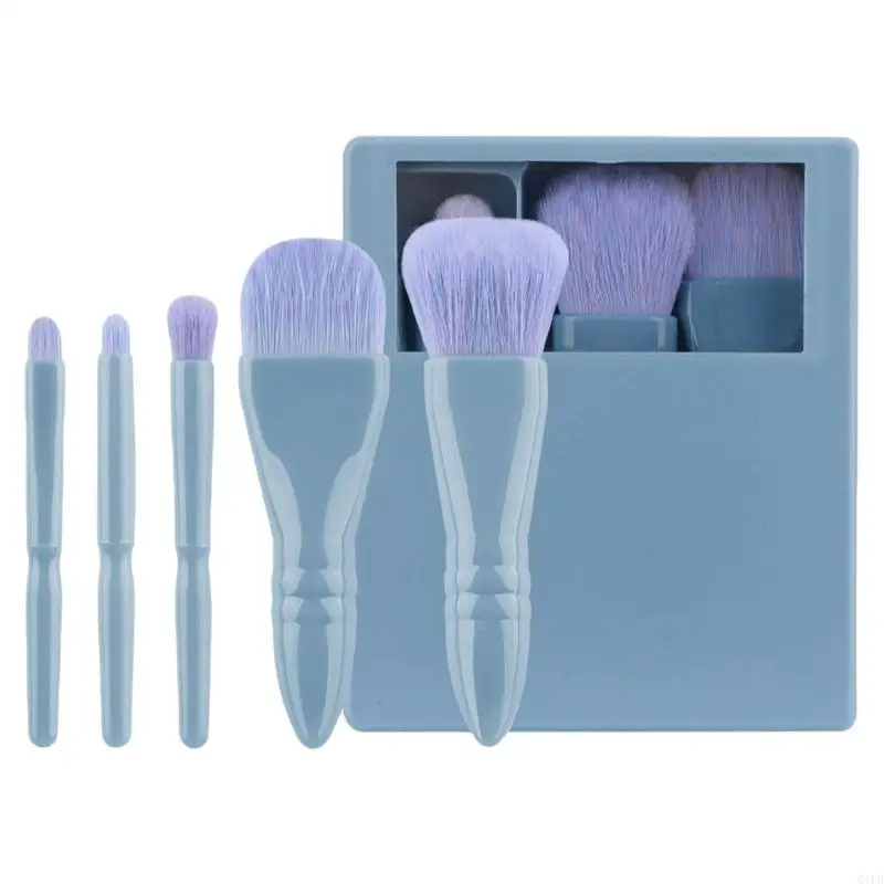 Q1FB 5-delig / set make-upborstelset Cosmetische borstel Reisborstelset Oogschaduwborstels