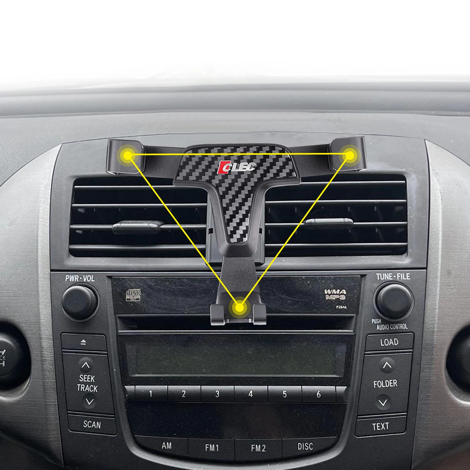 For Toyota RAV4 2006-2012 Car-Styling Air Vent Clip Mount Mobile Phone Holder Cellphone Stand Support image 3