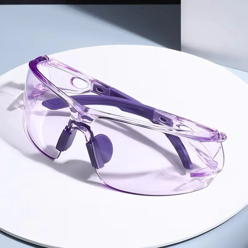 Transparent Colorful Safety Glasses, Unisex Anti-Fog Work Goggles, Suitable for Construction, Lab, Cycling and Outdoor Sports