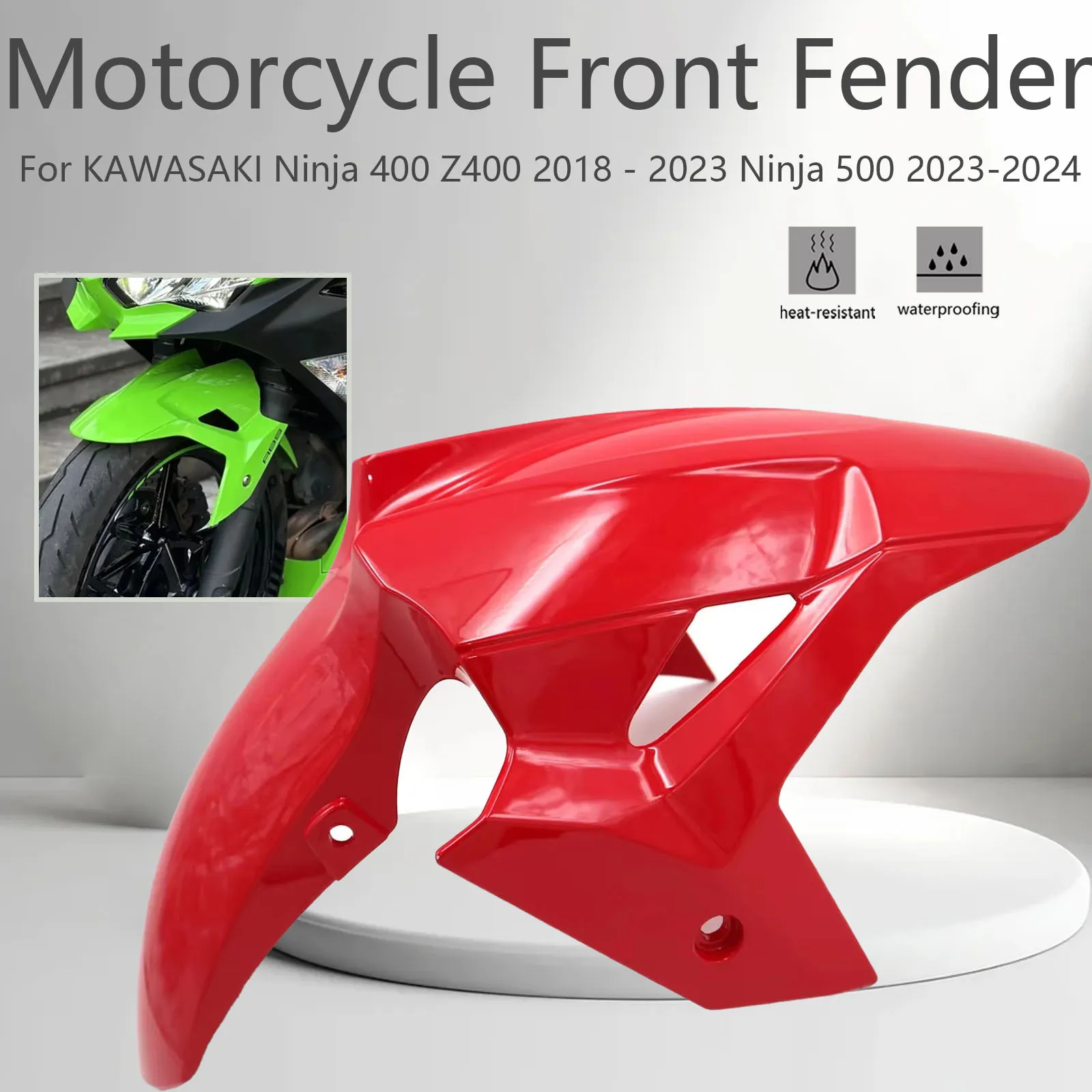 Motorcycle Accessories For KAWASAKI Ninja 400 Z400 2018-2022 Ninja500 Z500 2023-2025 Front Fender Fairings ABS Carbon Fiber