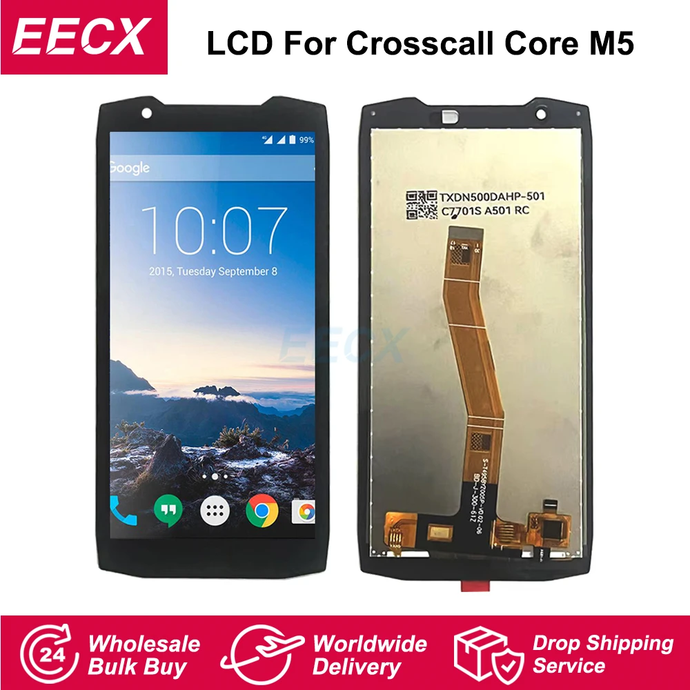 

Оптовая продажа экрана Core x5 для Crosscall Core M5 ЖК-дисплей Action x3 Экран для Crosscall Action X5 ЖК-экран Trekker M1