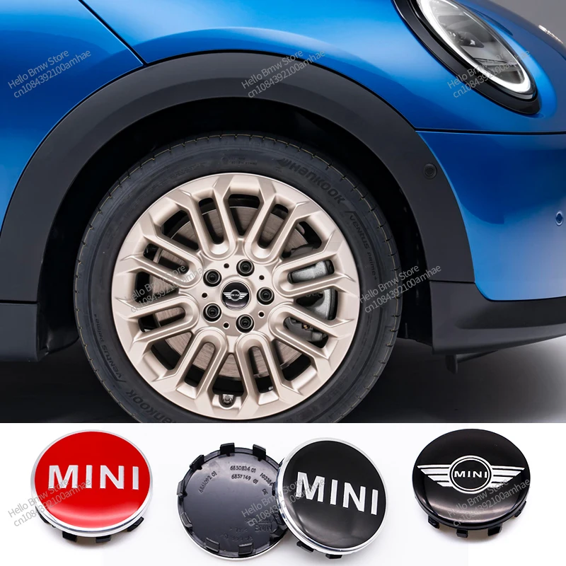 4Pcs 56mm Car Styling Wheel Center Covers Hub Caps Replacement For Mini Cooper S JCW R50 R52 R53 R55 R56 R57 R58 R59 R60 R61 F54