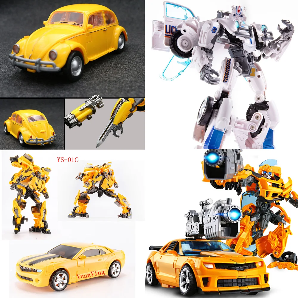 Transformation Toys Battle Damage Hornet Yellow Bee BMB H6001-3 AOYI SS49 Alloy Figure Action Model Deformation Robot Beetle Car