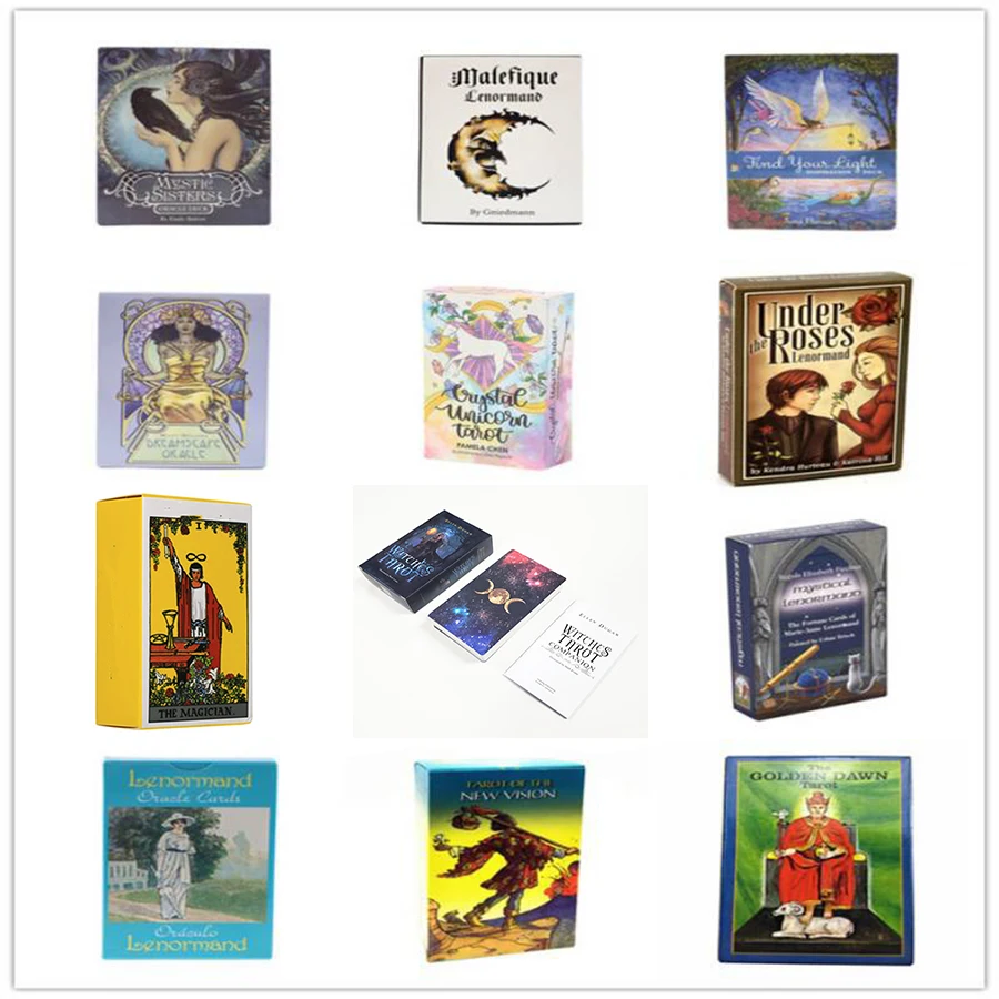 Cartas de Tarot en inglés, la baraja de Tarot más popular con manual de papel, cartas de adivinación, juego de regalos para amantes de las cartas de Tarot