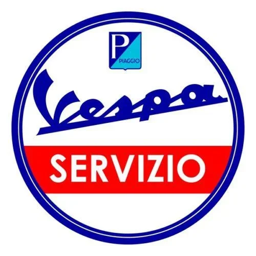 

For Vespa Service - PVC Sign - Circle Decor Wall Art Garage Auto