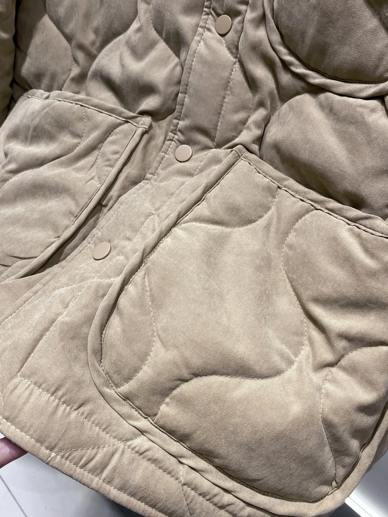 レトロ香港スレひょうたん柄ステッチコットンジャケットルーズカラーメンズ秋冬カジュアル綿入りコート