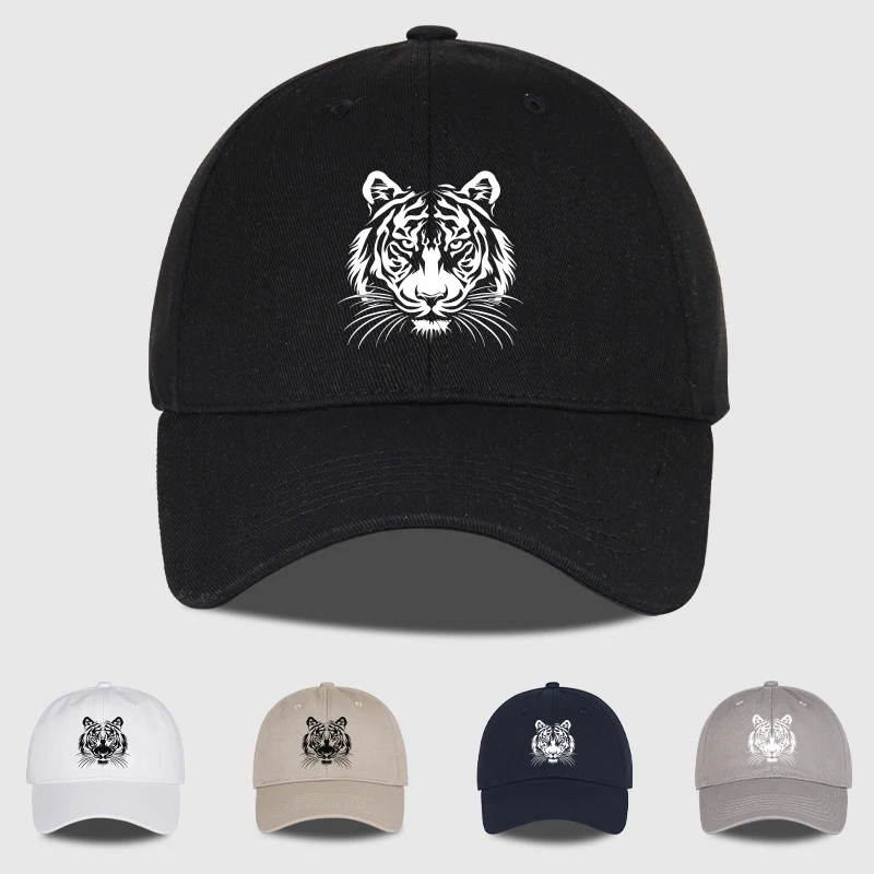 Baseballkappe mit Tigerkopf-Aufdruck, kräftiger Vintage-Wild-Stil, für den täglichen Weg zur Arbeit, Outdoor-Wandern, Camping, Reisen, perfektes Geschenk für Tierliebhaber