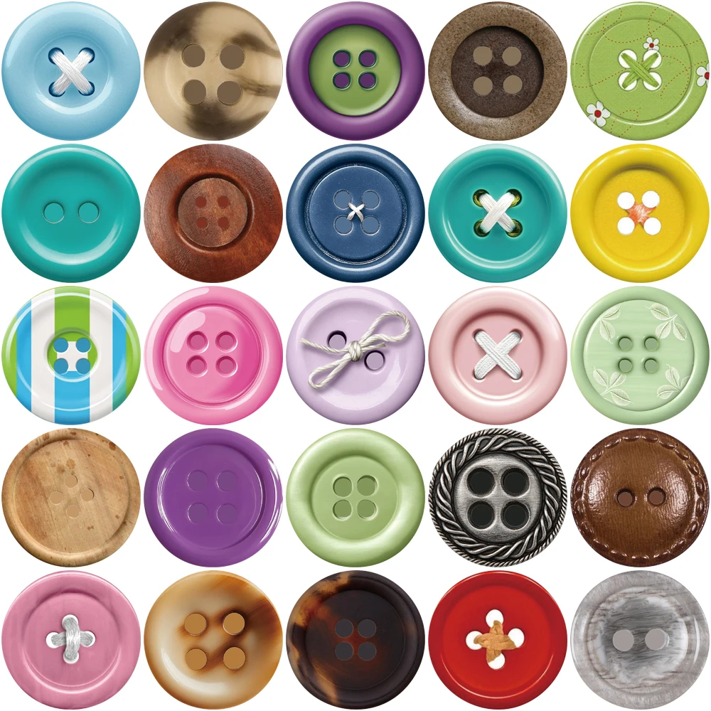 50PCS Creative Button Stickers Helmet Decoration DIY Phone Cases Water Cups Personalized Waterproof Stickers