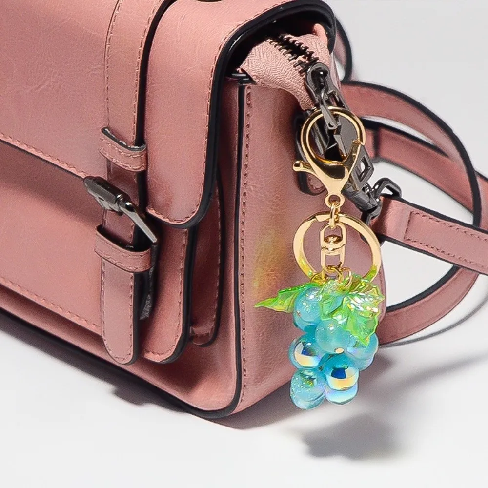 Beaded Design Grape Beaded Keychain Versatile Colorful Bag Hanging Ornament Simulated Fruit Fruit Pendant Keychain Bag Accessory