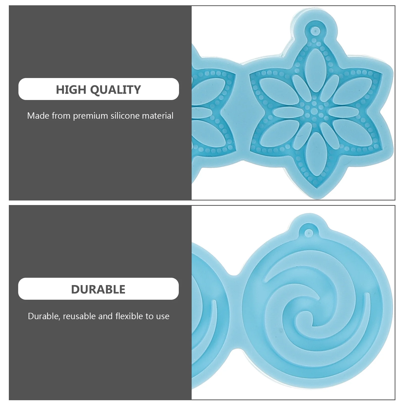 

5 pcs Ear Ring Mold Silicone Diy Jewelry Making Tool For Resin Art Craft Pendant Earring Mold Set Flexible Reusable