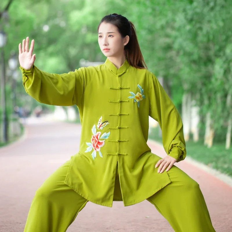 Kun Master Martial Art Uniform Tai Chi Clothes Kung Fu Dress Wushu Clothing Women And Men Unisex Embroidery Middle Length 2023