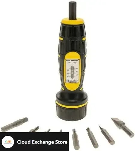 

Manual Firearms Accurizing Torque Wrench with Inch/Pounds Measurement, Bits and Storage Case for Scope Mounting