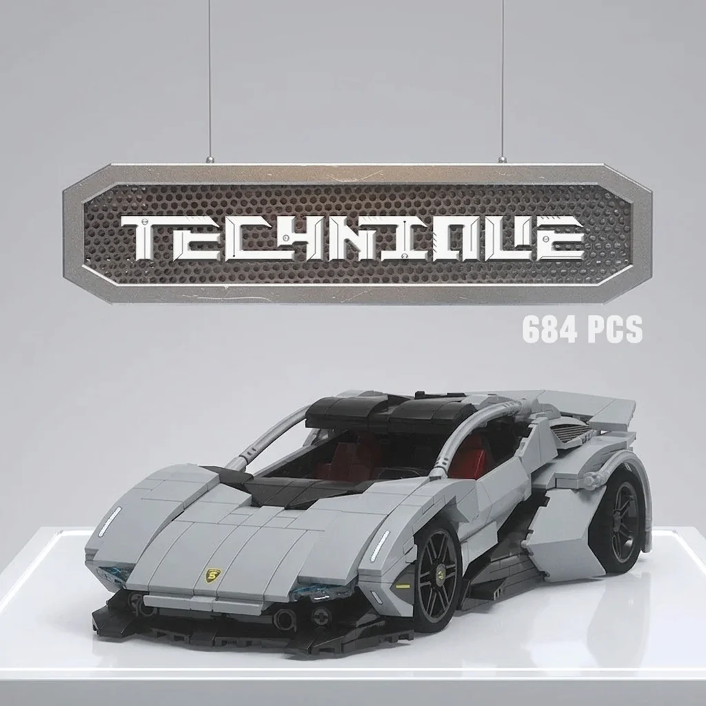 

684PCS Technical boomerang Racing Car Super Car Building Blocks City Control Sports Vehicle Bricks Desktop Decor Holiday Gifts