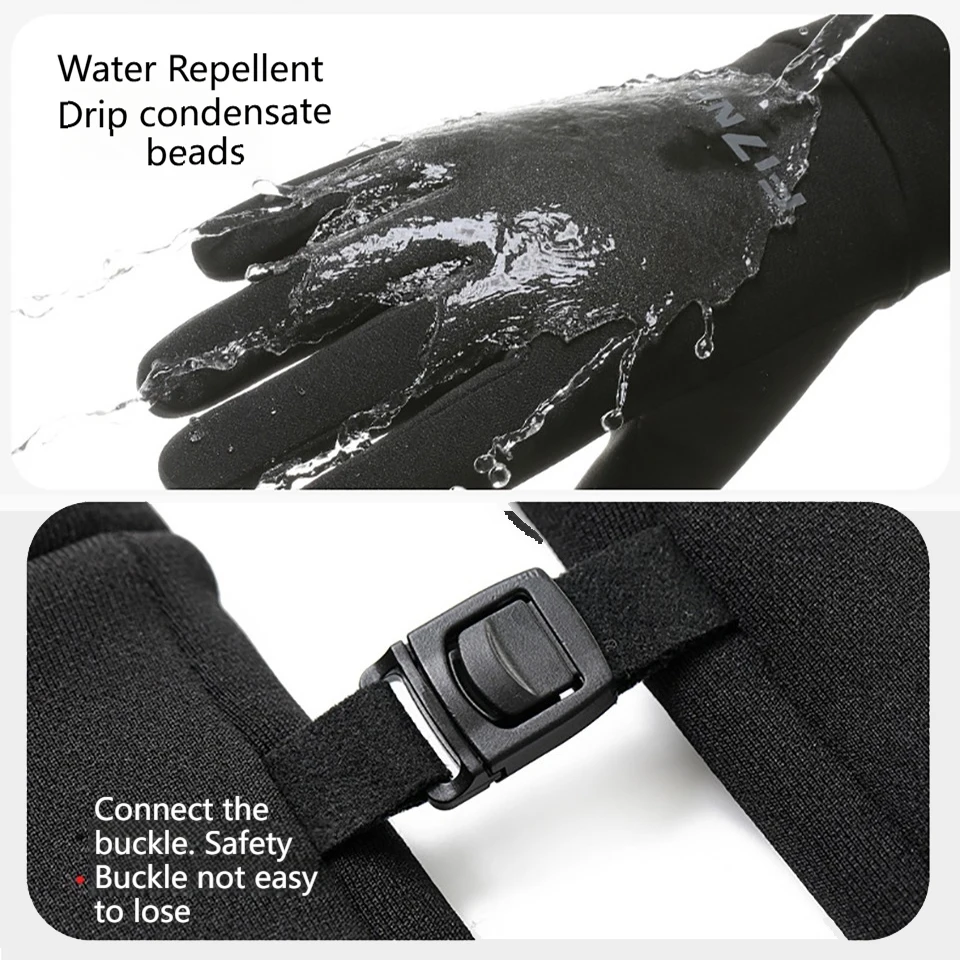 LOOGDEEL Autunno Inverno Guanti da ciclismo all'aperto Guanti da moto Palestra Fitness Sport Corsa Guanti touch screen caldi antiscivolo