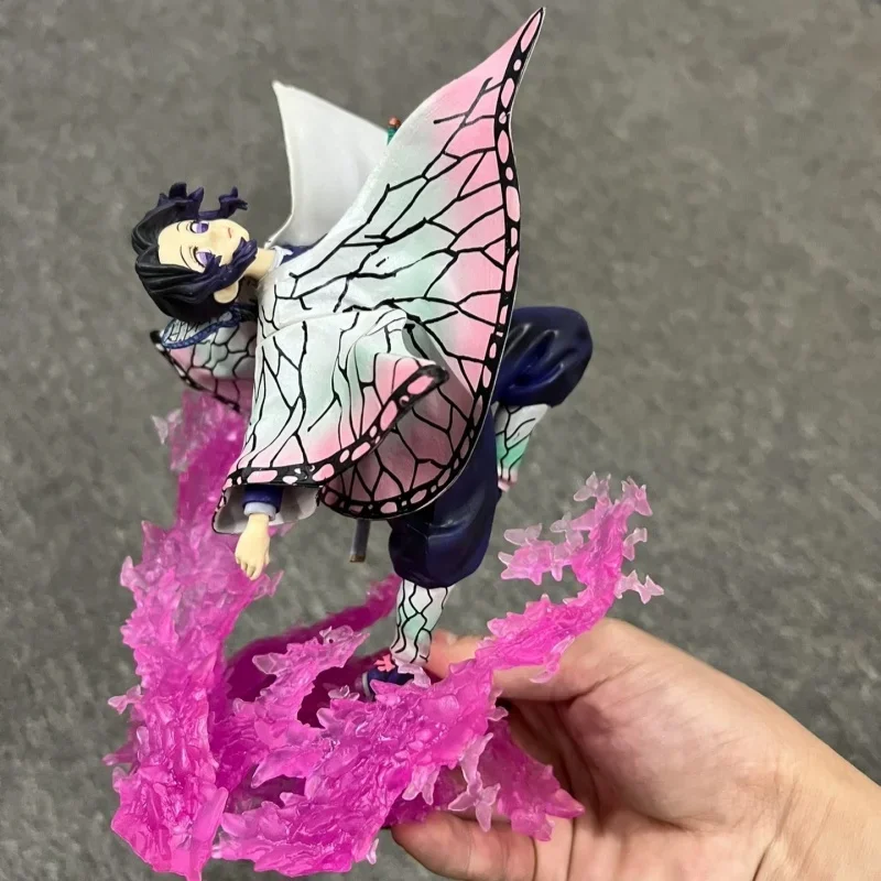 Demon Slayer Anime Action Figures, Kochou Shinobu Desenhos Animados, Modelo Colecionável, Acessórios de Brinquedo, Presente de Aniversário