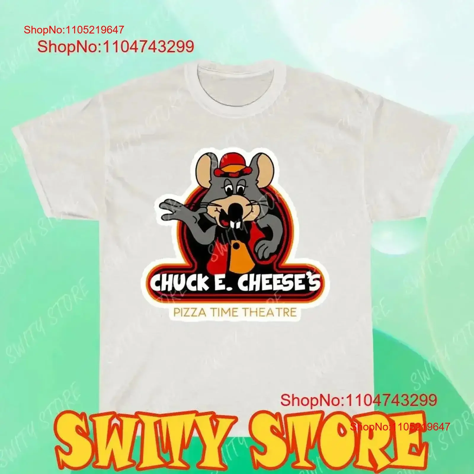 New Chuck E Cheese Restaurant Logo T Shirt Funny Size S to 5XL vintage Washed streetwear Top For Everyday Wear Soft Versatile