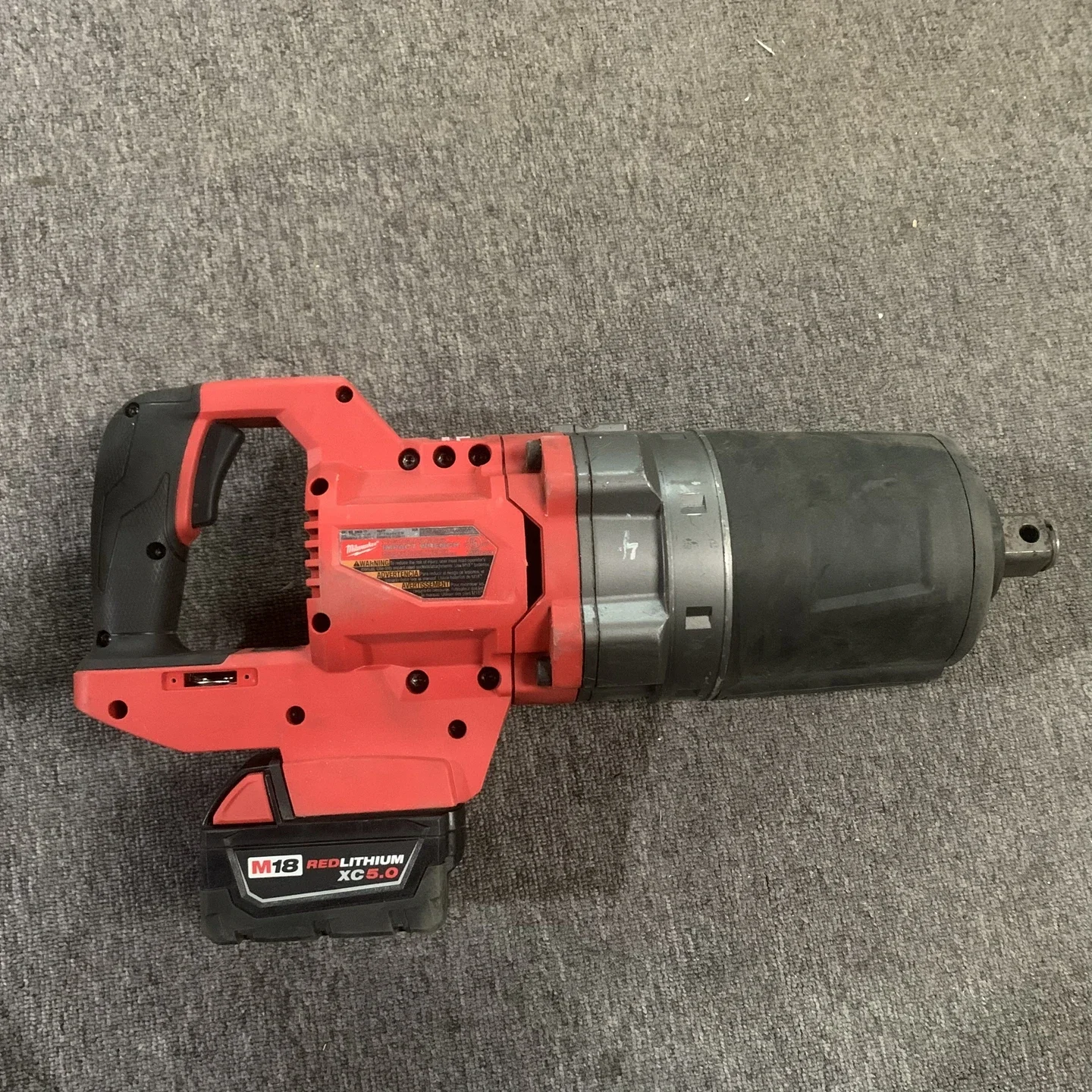 Milwaukee M18 FUEL 1” D-Handle High Torque Impact Wrench (2868-20) W/ 5.0AH Battery second-hand