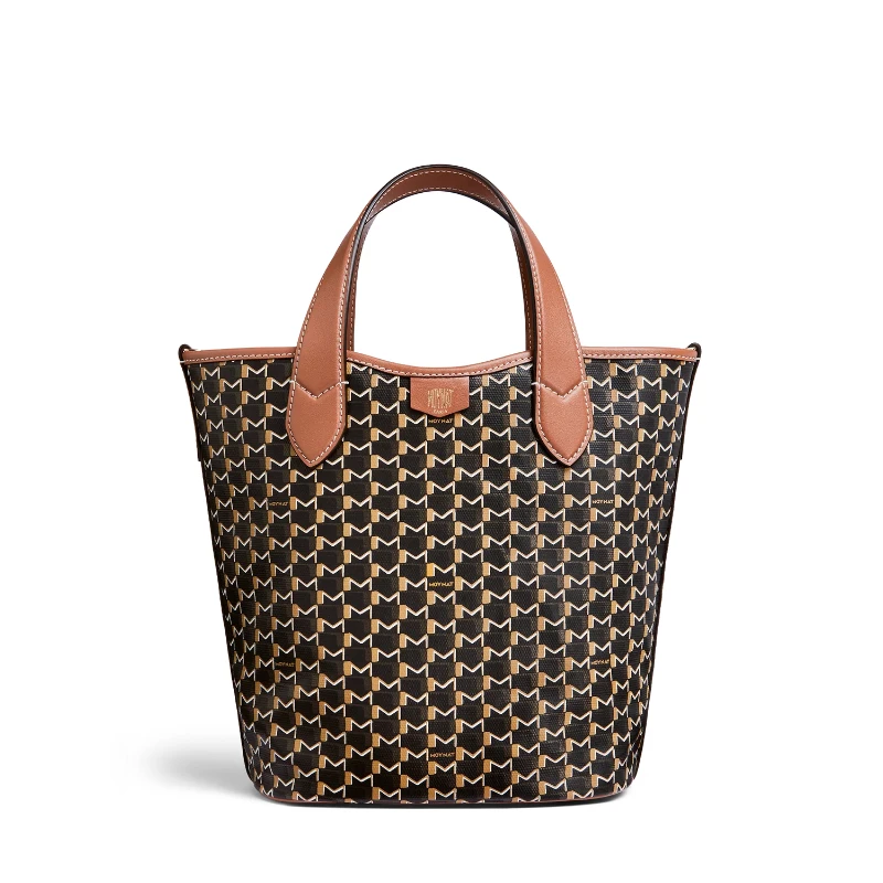 

Monogram Mini Shopper Bag Women New Fashion Trend Geometric Pattern Luxury Bucket Bag M Canvas Contrasted Stitching Shoulder Bag