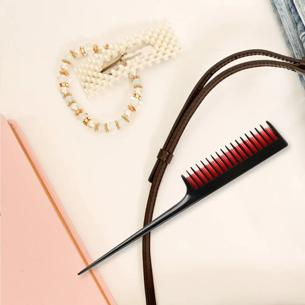 

3Pcs Premium Plastic Hair Styling Combs Tip Tail Design Long Handle for Everyday Detangling Curly Hair Minimal Breakage Travel