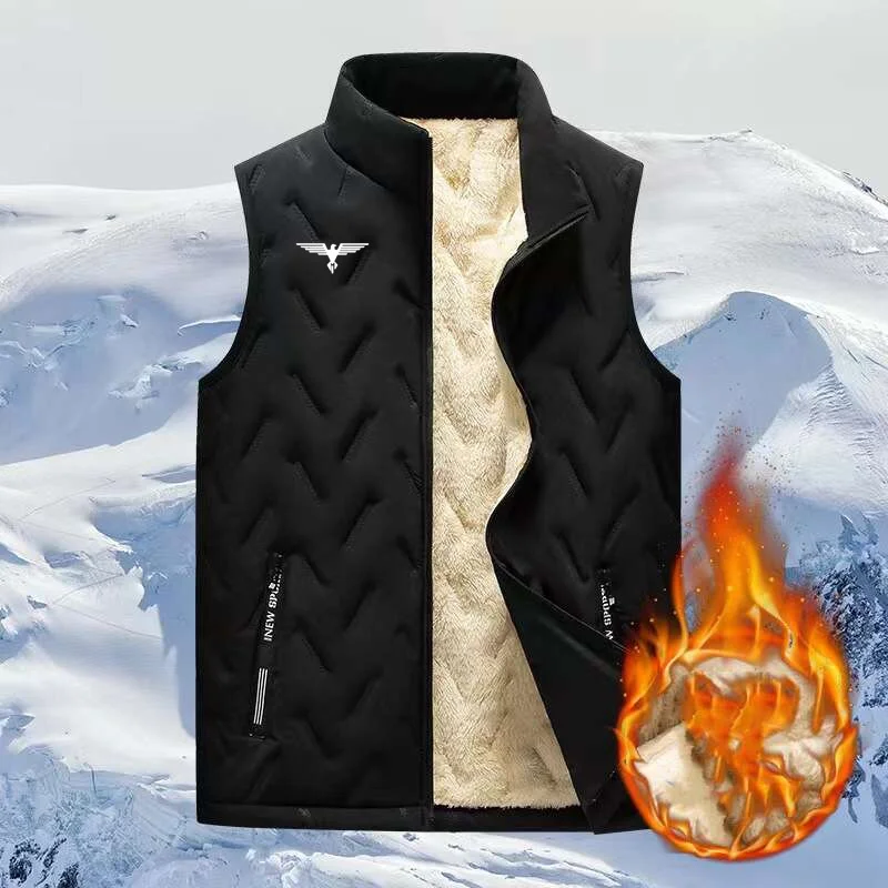 

Men's sleeveless vest jacket Winter fashion men's cotton vest jacket men's stand collar warm vest clothing